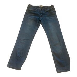 CAbi Cropped Denim 5 Pocket Jeans. Size 0
